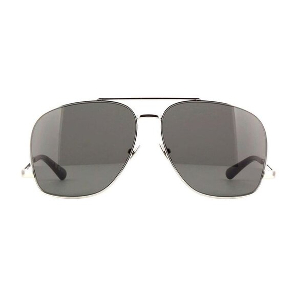 NEW SL653 LEON 001 SAINT LAURENT SUNGLASSES WOMEN AVIATOR SILVER EYEWEAR - Picture 2 of 5